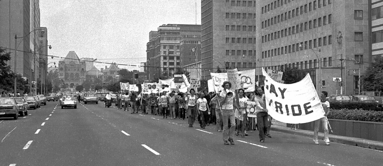 A pride march in toronto from 1972