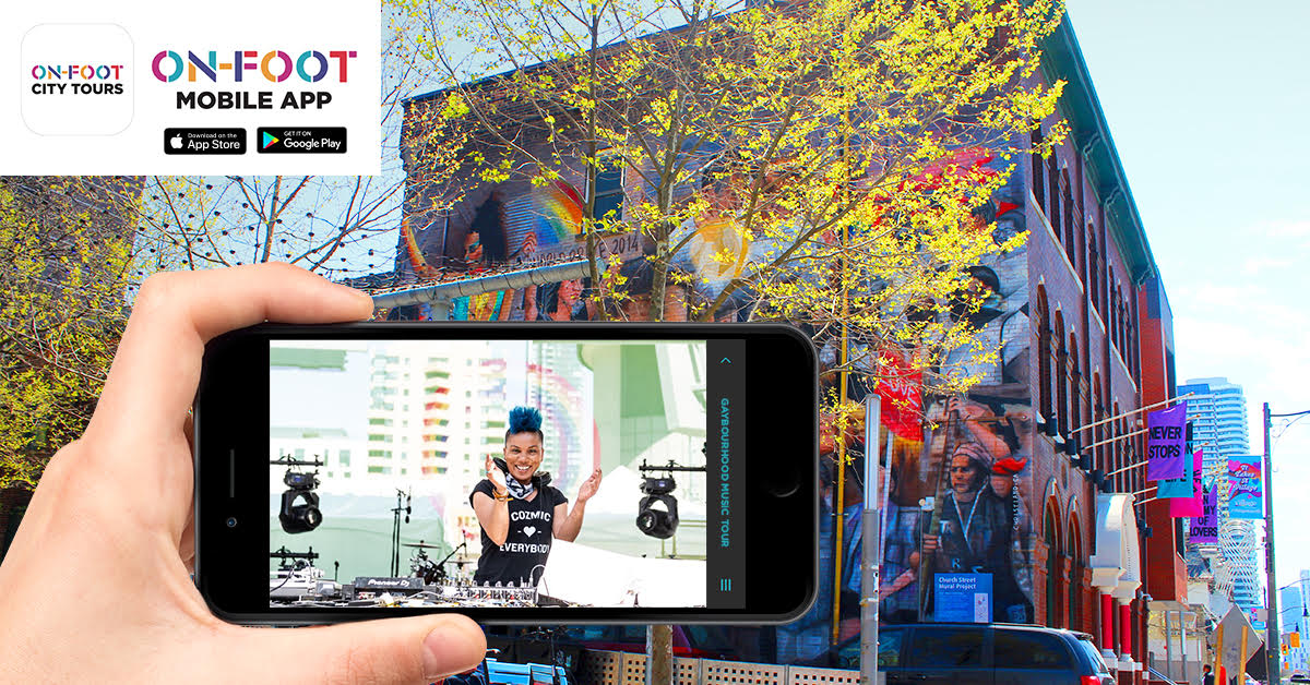 On-foot mobile app ad