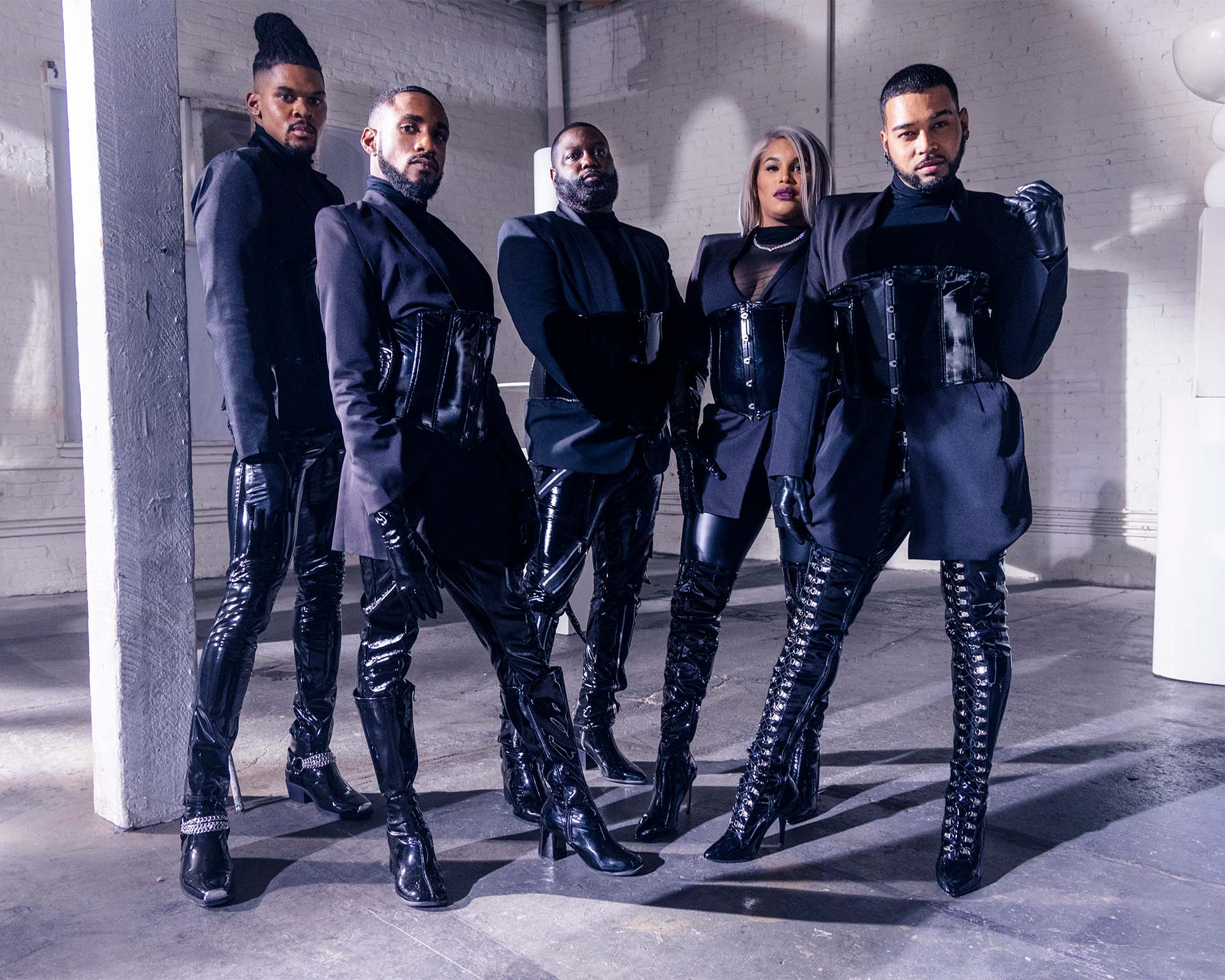 Father Arturo Mugler, Diego Mugler, Malik Mugler, Prince Mugler, and Tati Mugler