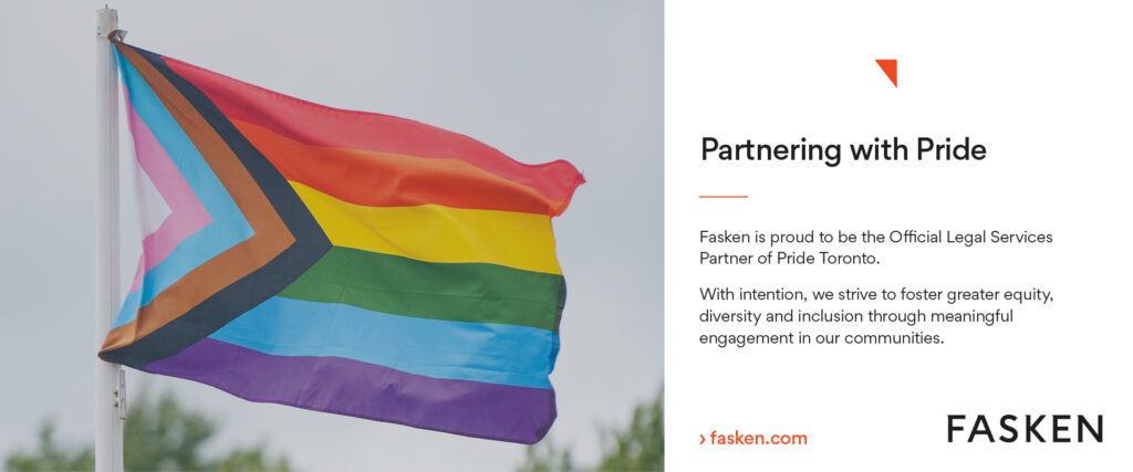 Fasken Banner Ad, Partnering with Pride
