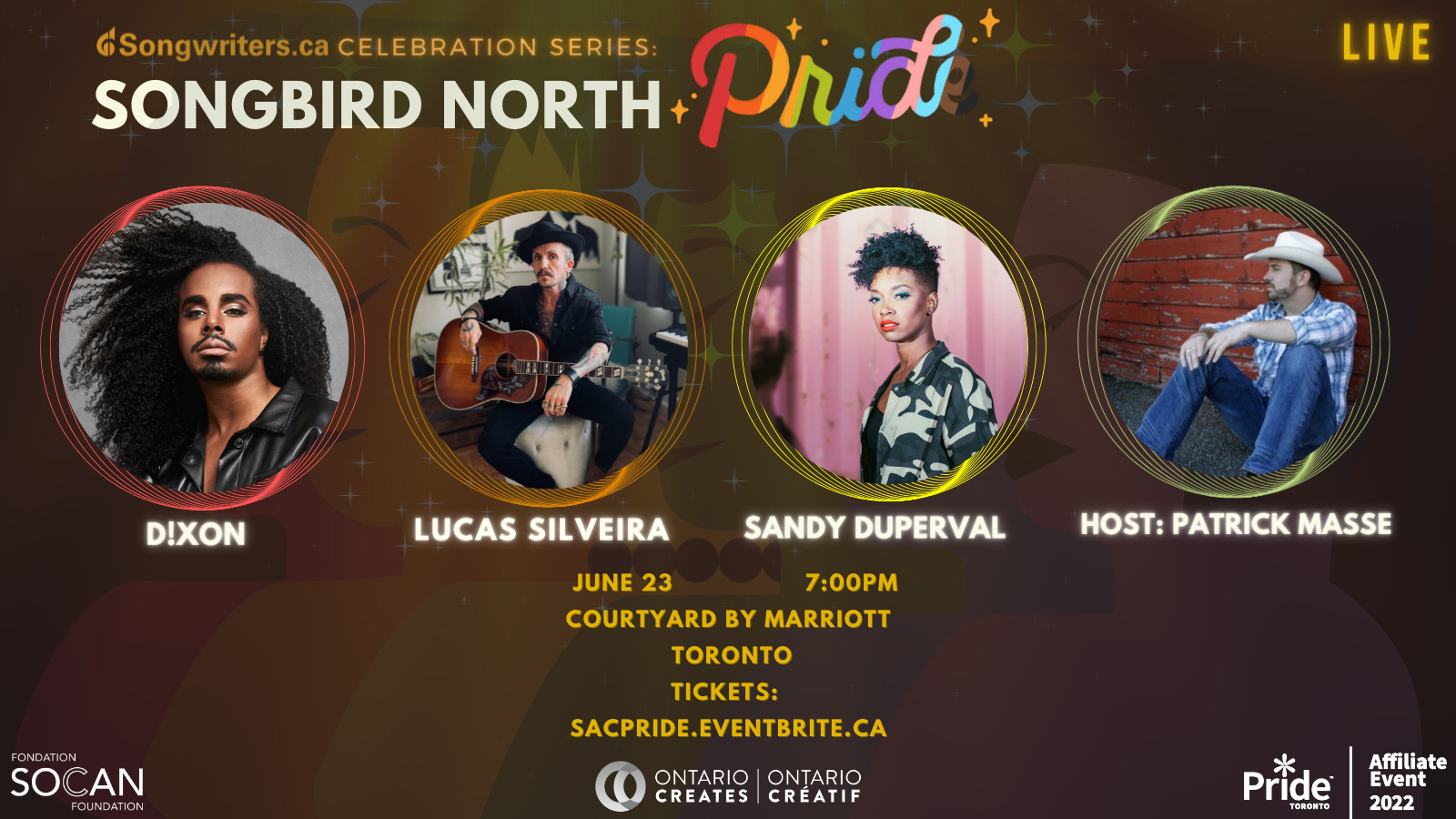 S.A.C. Celebration Series Songbird North: Pride Event
