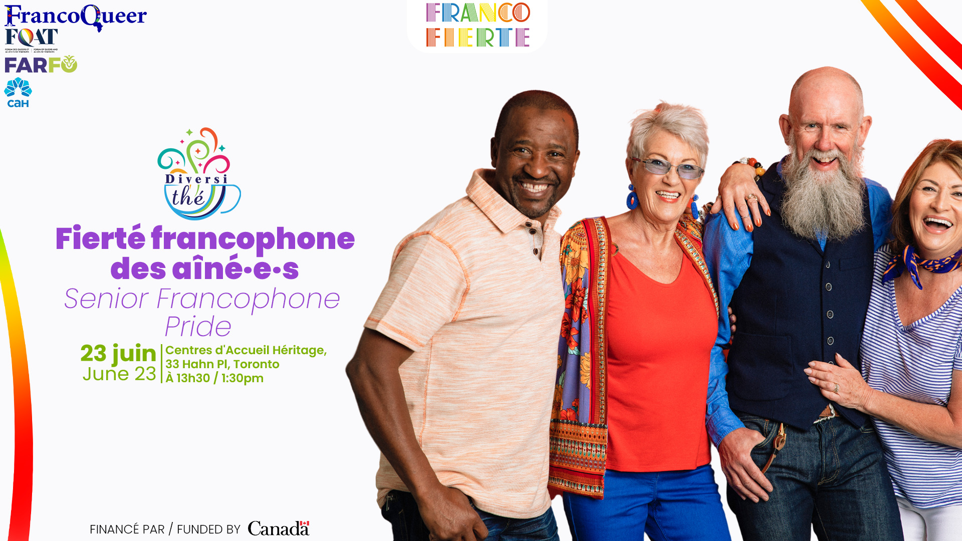 Diversi-tea: Senior Francophone Pride Event